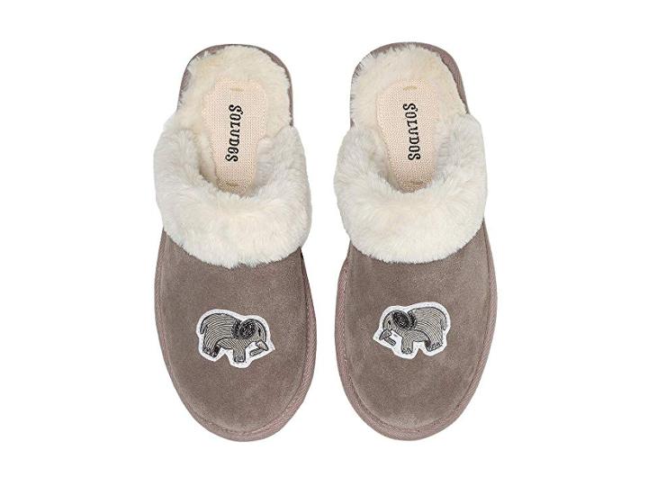 Soludos Elephant Cozy Slipper (mineral Grey) Women's Shoes
