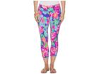 Lilly Pulitzer Upf 50+ Luxletic Weekender Cropped Pant (beckon Blue Jungle Utopia) Women's Casual Pants