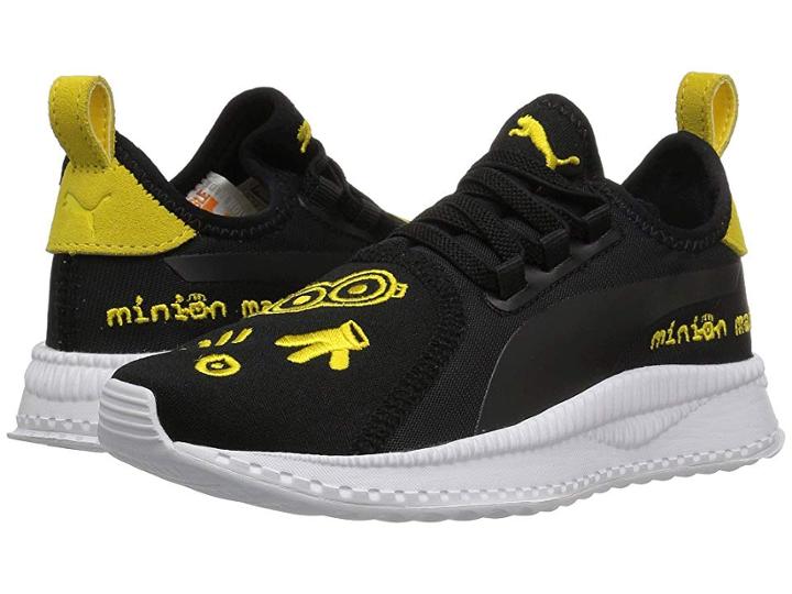 Puma Kids Minions Tsugi Apex Ac (little Kid/big Kid) (puma Black/puma White/minion Yellow) Kid's Shoes