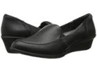 Hush Puppies Lulu Ware (black Leather) Women's Wedge Shoes