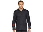 Calvin Klein Long Sleeve Engineered Glenn Plaid Button Down (black) Men's Long Sleeve Button Up