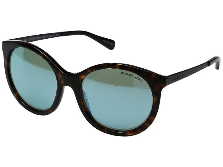 Michael Kors Island Tropics (dark Tortoise/teal Mirror) Fashion Sunglasses
