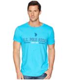 U.s. Polo Assn. Uspa Medium Chest Crew Tee (horizon Blue) Men's Short Sleeve Pullover