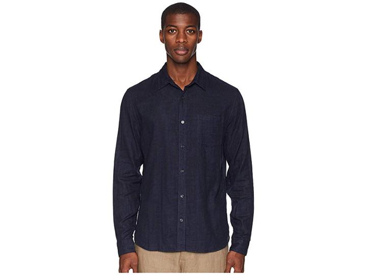 Vince Solid Double Face Long Sleeve (coastal) Men's Clothing