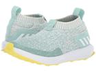 Adidas Kids Rapidarun Laceless Knit (little Kid) (ash Green/chalk White/black) Girl's Shoes