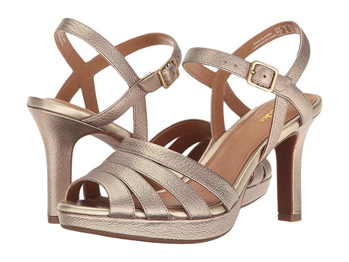 Clarks Mayra Poppy (gold Metallic Leather) Women's Sandals