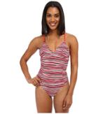 Lole Saranda One-piece (sparkling Pink Stripe) Women's Swimsuits One Piece