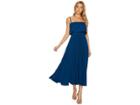 Jill Jill Stuart Pleated Popover Midi Dress (dark Blue) Women's Dress