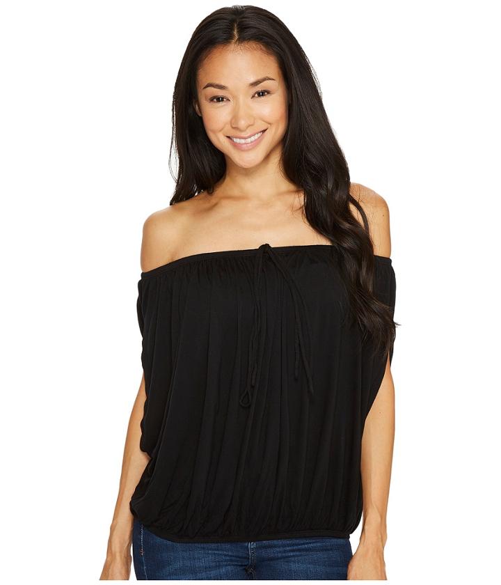 Lamade Lois Off The Shoulder Top (black) Women's Clothing