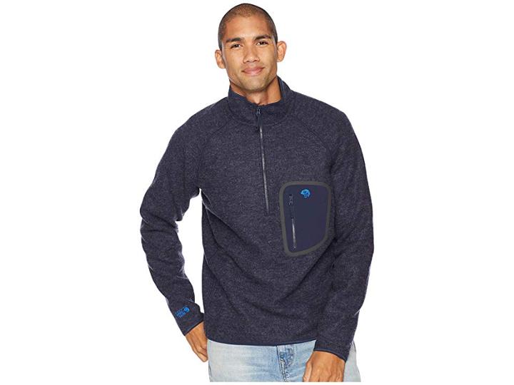 Mountain Hardwear Hatchertm 1/2 Zip Pullover (dark Zinc) Men's Long Sleeve Pullover