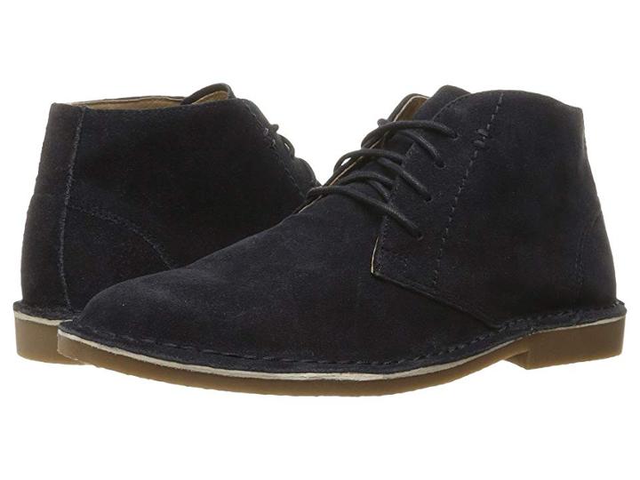 Nunn Bush Galloway Plain Toe Chukka Boot (navy) Men's Lace Up Casual Shoes