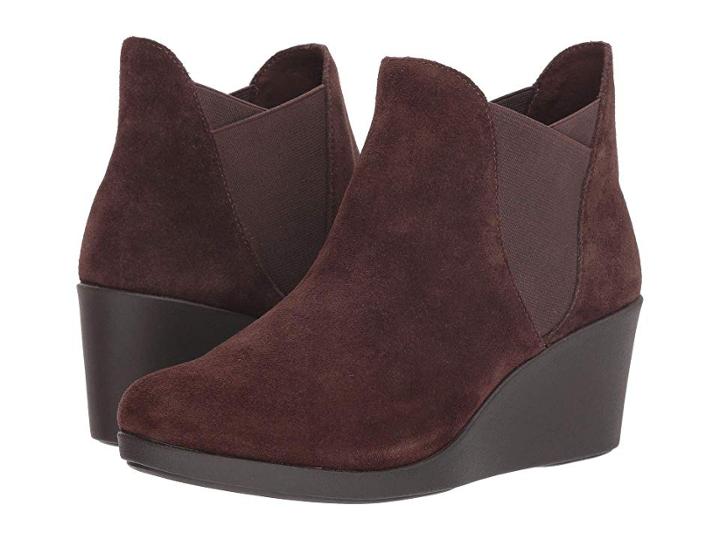 Crocs Leigh Wedge Chelsea Boot (espresso) Women's  Boots