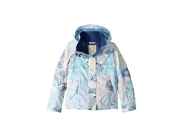 Roxy Kids Roxy Jetty Jacket (big Kids) (bright White/alaska Bird) Girl's Coat