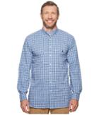 Polo Ralph Lauren Big Tall Poplin Long Sleeve Sport Shirt (multi Blue/white) Men's Clothing