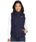U.s. Polo Assn. Quilted Vest With Sherpa Lining (evening Blue) Women's Vest