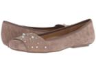 Vaneli Nasim (truffle Suede/truffle Elastic/clear Stones/silver/white Pearl) Women's Flat Shoes