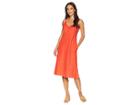 Lucky Brand Button Up Knit Dress (clay Red) Women's Dress