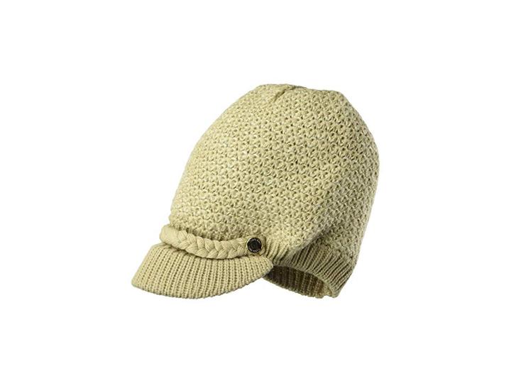 Calvin Klein Textured Lurex Cabbie Hat (heathered Almond) Caps