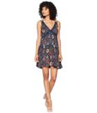 Angie Strappy Lace Trim Dress (navy) Women's Dress