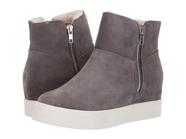 Steve Madden Wanda Wedge Sneaker (grey Suede) Women's Wedge Shoes