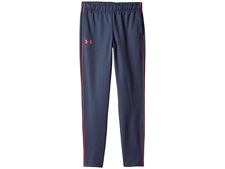 Under Armour Kids Track Pants (big Kids) (apollo Gray/penta Pink/penta Pink) Girl's Casual Pants