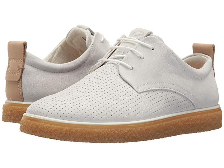 Ecco Crepetray Tie (shadow White/powder) Women's Lace Up Casual Shoes