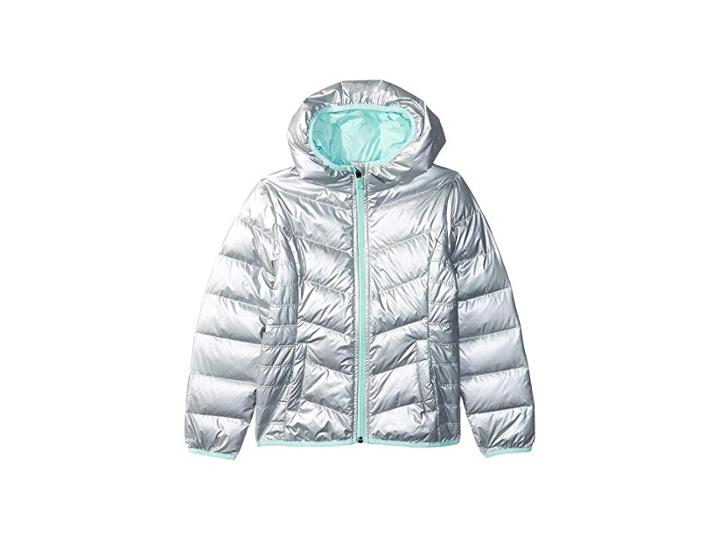 Under Armour Kids Ua Meta Mallowpuff Down Jacket (little Kids) (silver) Girl's Coat