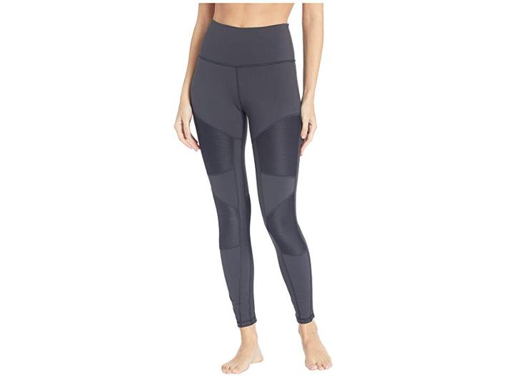 Reebok Lux Ribbed High-rise Tights-rib (black) Women's Casual Pants