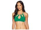 Robin Piccone Luca High Neck Cut Out Top (clover) Women's Swimwear
