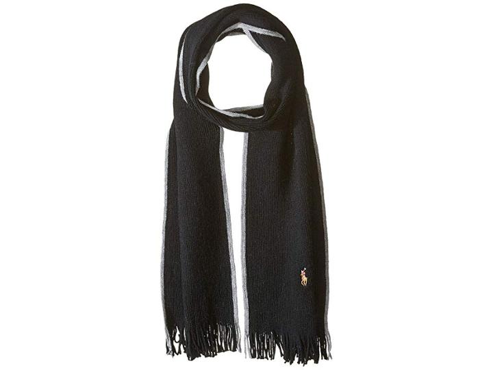 Polo Ralph Lauren Classic Lux Merino Scarf (polo Black) Scarves