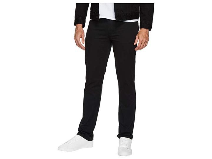 Calvin Klein Jeans Slim Straight Stretch Calvary Pants (black) Men's Casual Pants