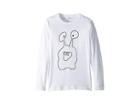 Stella Mccartney Kids Barley Detachable Badges Long Sleeve Tee (toddler/little Kids/big Kids) (white) Boy's T Shirt