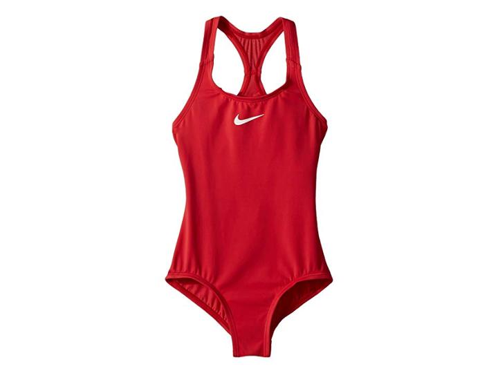 Nike Kids Solid Racerback Sport One-piece (little Kids/big Kids) (tropical Pink) Girl's Swimsuits One Piece