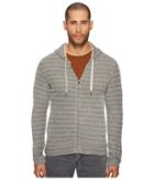 Billy Reid Herringbone Hoodie (black/natural) Men's Sweatshirt