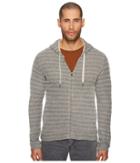 Billy Reid Herringbone Hoodie (black/natural) Men's Sweatshirt