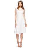 Escada Dvis Fit And Flare Dress (white) Women's Dress