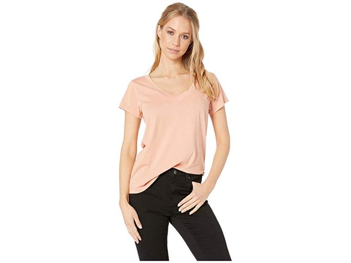 Lamade Short Sleeve Boyfriend (dusty Coral) Women's Clothing