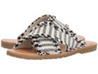Dirty Laundry Edina (black/cream Stripe Fabric) Women's Sandals