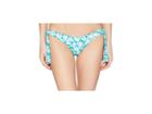 Michael Michael Kors Carnations Side Tie Bikini Bottom W/ 3d Flower (aqua) Women's Swimwear