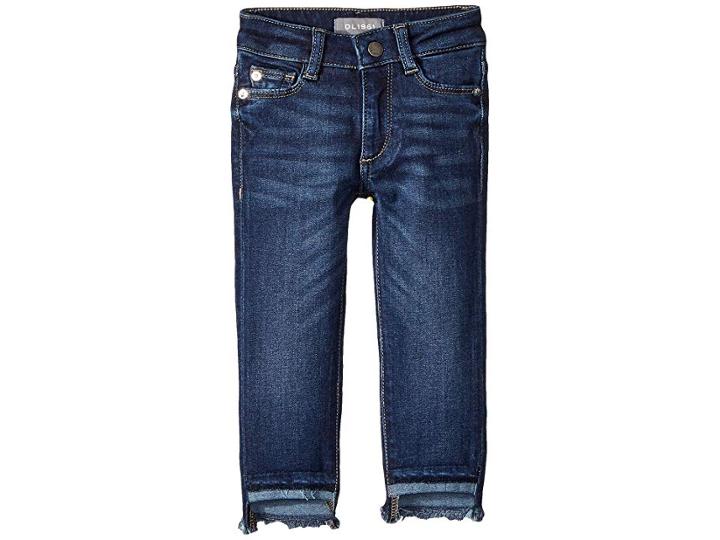 Dl1961 Kids Chloe Dark Wash Skinny With Released Step Hem In Arcade (big Kids) (arcade) Girl's Jeans