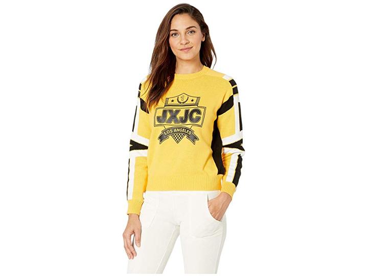 Juicy Couture Juicy Racer Crest Sweater (madison Yellow) Women's Sweater