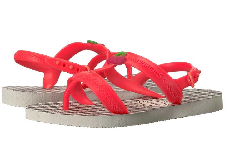 Havaianas Kids Joy Spring Sandals (toddler/little Kid/big Kid) (white/coral) Girls Shoes