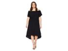 Karen Kane Plus Plus Size Off The Shoulder Ruffle Hem Dress (black) Women's Dress