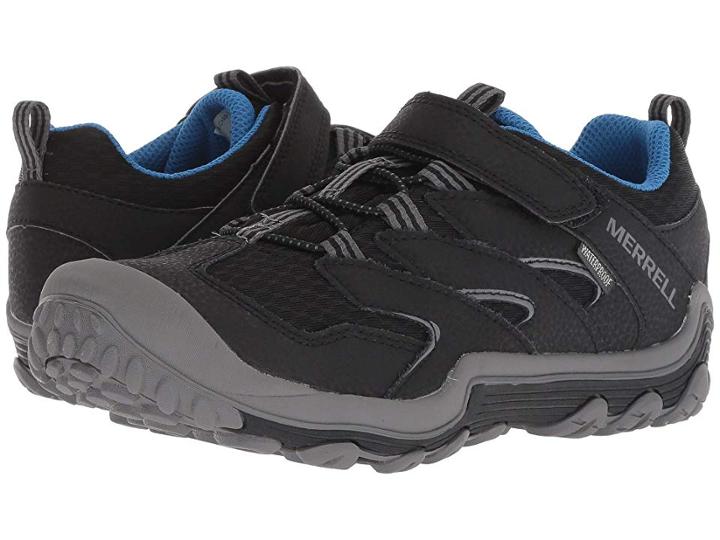 Merrell Kids Chameleon 7 Access Low A/c Waterproof (big Kid) (black) Boys Shoes