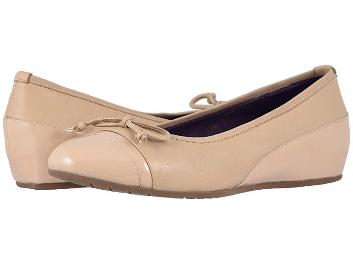 Vaneli Pontus (ecru Nappa/ecru Patent) Women's Flat Shoes