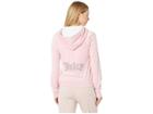 Juicy Couture Juicy Gothic Velour Robertson Jacket (dusty Pink/white) Women's Clothing