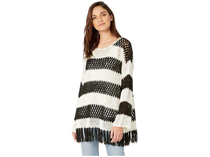 Show Me Your Mumu Paula Fringe Pullover (cruise Stripe) Women's Clothing