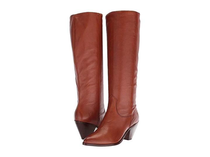 Frye Lila Slouch (saddle Polished Soft Full Grain) Women's  Boots