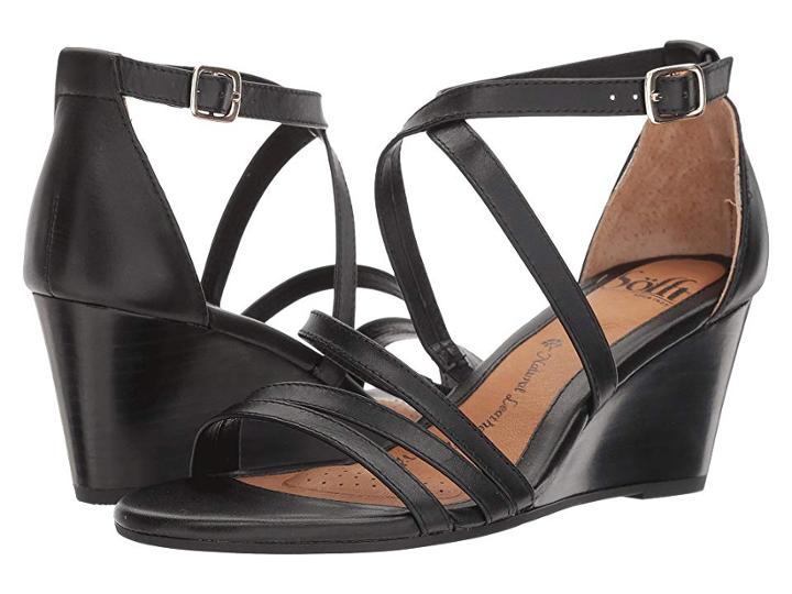 Sofft Mecina (black Cow Quilin) Women's Sandals