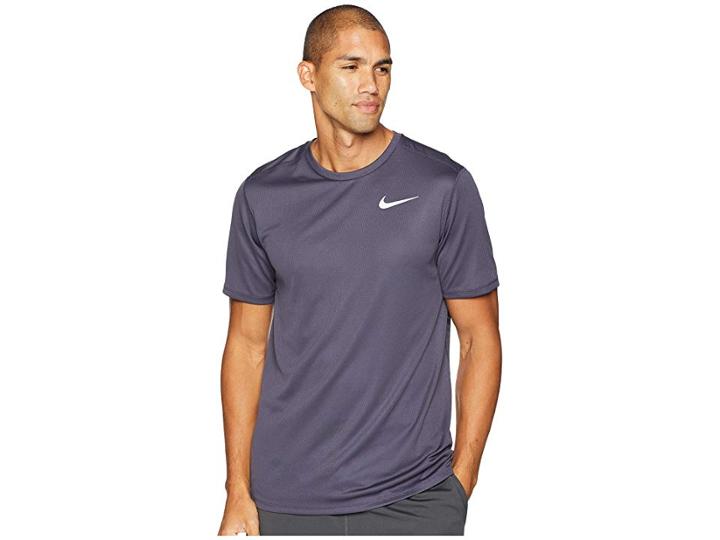 Nike Run Top Short Sleeve (gridiron/gridiron) Men's Clothing